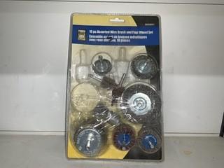 10 Piece Assorted Wire Brush/Flap Wheel Set.