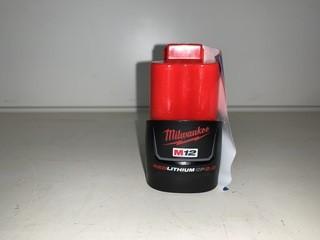 12 Volt Milwaukee Battery.