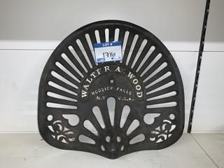 WALTER  A . WOOD Tractor Seat.