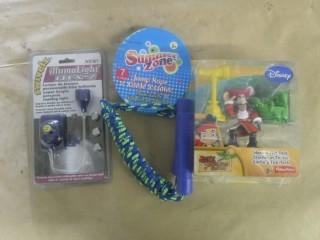 Swivelz Illumalight, Summer Zone Jump Rope, Disney's Jake & The Neverland Pirates Figurines & Assorted Kids Toys