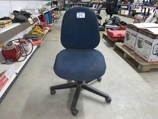 Blue Rolling Office Chair.