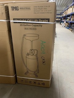 TMG Upright Oil Lift Drain, 20 Gallon Capacity.