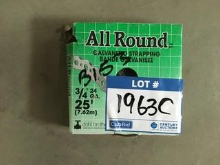27 Ft, 3/4" 24 Gauge, All Round Strapping.