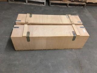 (2) Lockable Wooden Box, 9" D, 41 1/4 " W 11" T.