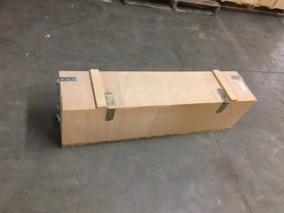 (1) Lockable Wooden Box, 9" D, 41 1/4 " W 11" T.