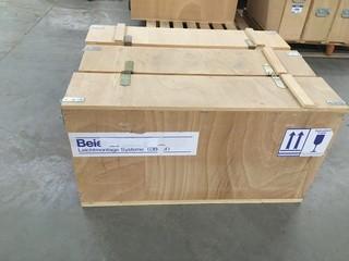 (3) Lockable Wooden Box, 9" D, 41 1/4 " W 21" T.