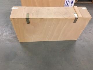 (1) Lockable Wooden Box, 9" D, 41 1/4 " W 21" T.