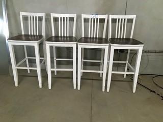 (4) Kitchen/Bar Chairs, One Damaged, 30 " Seat Height.