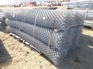 450" of 2" x 9 Gauge x 12' Hight Galvanized Chain Link Mesh, Barb Wire Top & Bottom (WR2-30)