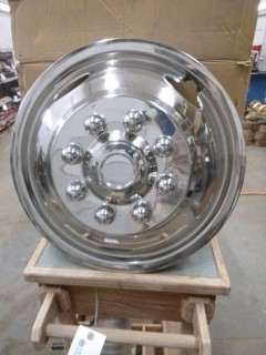 Qty Of (4) 17in Chrome Hub Caps To Fit Ford F-350