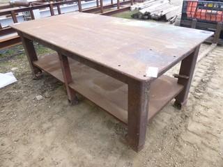 Metal Work Bench, 96 3/4" x 48 3/4" x 37" (NF-14)