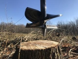 NEW Tree Stump Planer Available for Auger Skid Steer Attachment