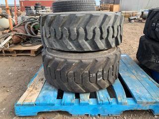 Quantity of (2)  12 - 16.5 Skid Steer Tires.
