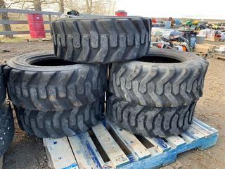 Quantity of (5) 10 - 16.5 Skid Steer Tires.