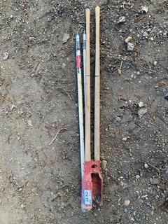 Post Hole Digger and Paint Roller Extension Poles.