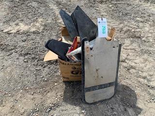 Assorted Mud Flaps & Oil Filters.