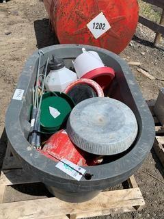 Water Buckets & Tub w/ Drain Plug.