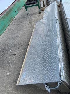 Diamond Plate Tool Box 90" x 10" x 14" w/ Back Plate 27".