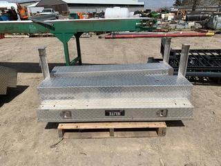 Diamond Plate Tool Box 57" x 10" x 14", Stand 12" x 13".