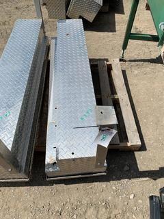 Diamond Plate Tool Box 57" x 10" x 14" (Missing 1 Stand).