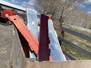 (2) Closet Mirror Doors (DAMAGED) & Wood Molding.