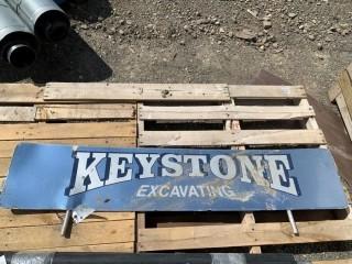 Keystone Excavating Wide Load Sign.