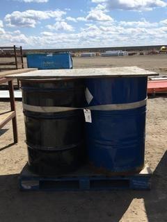 Sand Blasting Garnets in (3) Steel Bins.