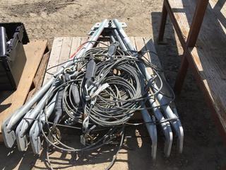 (3) Steel Triangle Brackets, Lifting Cables.