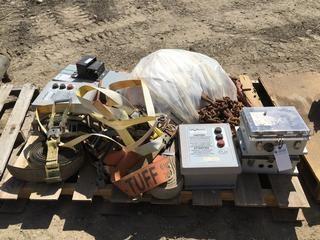 Assorted Electrical, Micron Filter Bag (POLOP2SH), Chains & Large Ratchet Straps.