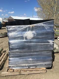 Pallet of Black Storage Totes.