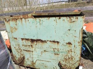 Self Dumping Steel Garbage/Storage Bin 5' x 4' x 4'.
