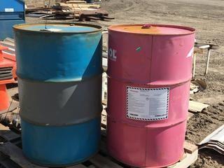 (1) Blue & (1) Pink 200L Steel Barrels.
