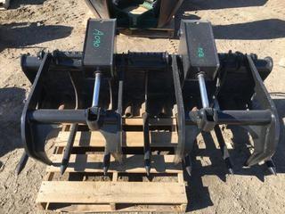 67" Hydraulic Fork Grapple To Fit Forklift.