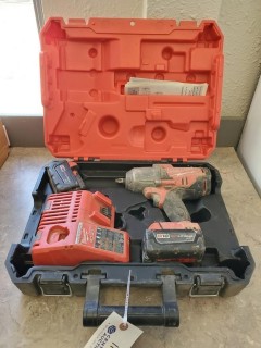 Milwaukee 1/2in Cordless Impact C/w Battery And Charger