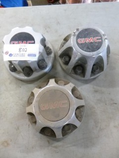 Qty Of (3) Hub Covers To Fit GMC