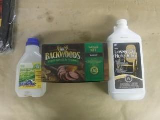 Ecologo 2-in-1 Automatic Septic Treatment, Backwoods Sausage Kit, Linseed Oil & Assorted Household Items