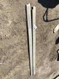 (2) Diamond Plate Box Rails, 100" x 5".