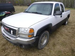 2003 GMC Z71 Off Road 4X4 Extended Cab Pickup C/w A/T. Showing 309,216kms. VIN 2GTEK19T531385034. *Note: No Radio Or Tailgate*