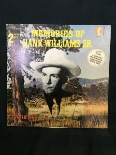 Hank Williams Sr, Memories of Hank William Sr Vinyl. 