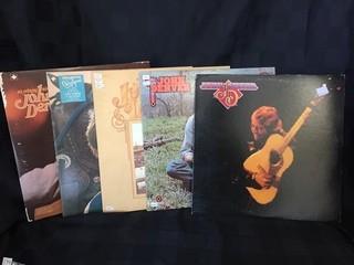John Denver Bundle of 5 LP (Spirit, Back Home Again, Windsong, An Evening with John Denver, John Denver). 