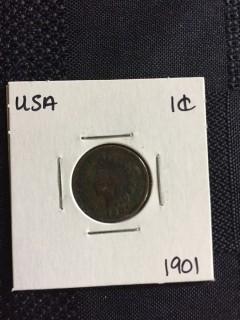 1901 US  Indian Head 1 Cent