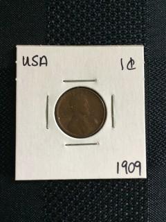 1909 US Wheat 1 Cent