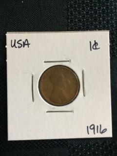 1916 US Wheat 1 Cent
