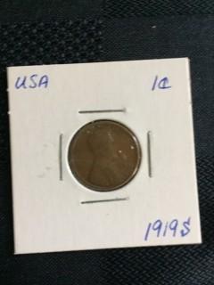 1919s Wheat 1 Cent