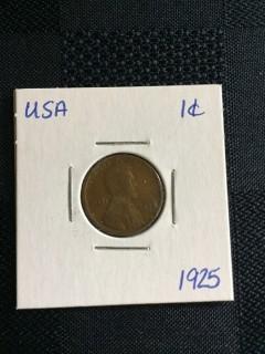 1925 US Wheat 1 Cent