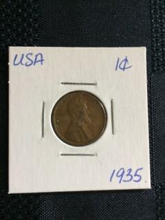 1935 US Wheat 1 Cent