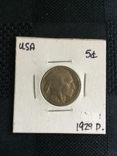 1929p US Buffalo Nickel