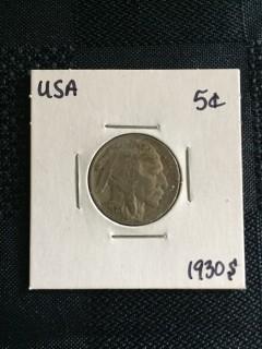 1930s US Buffalo Nickel