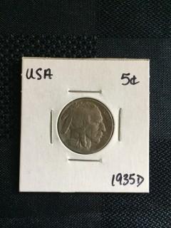 1935d US Buffalo Nickel