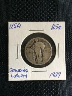1929 US Standing Liberty Quarter